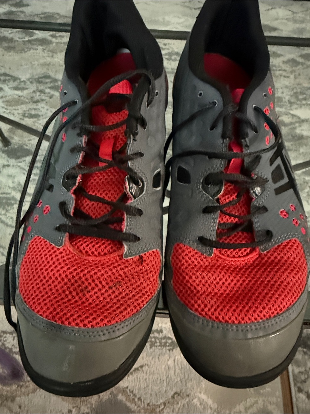 Asics Men's Athletic Shoes - Red and Gray